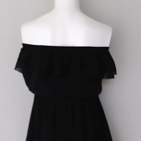Pearl Black Strapless Dress. Size Small - Picture 6 of 8